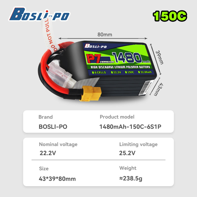 Batterie Lipo Boslipo P7 Versi - Drone Racing Battery avis et prix